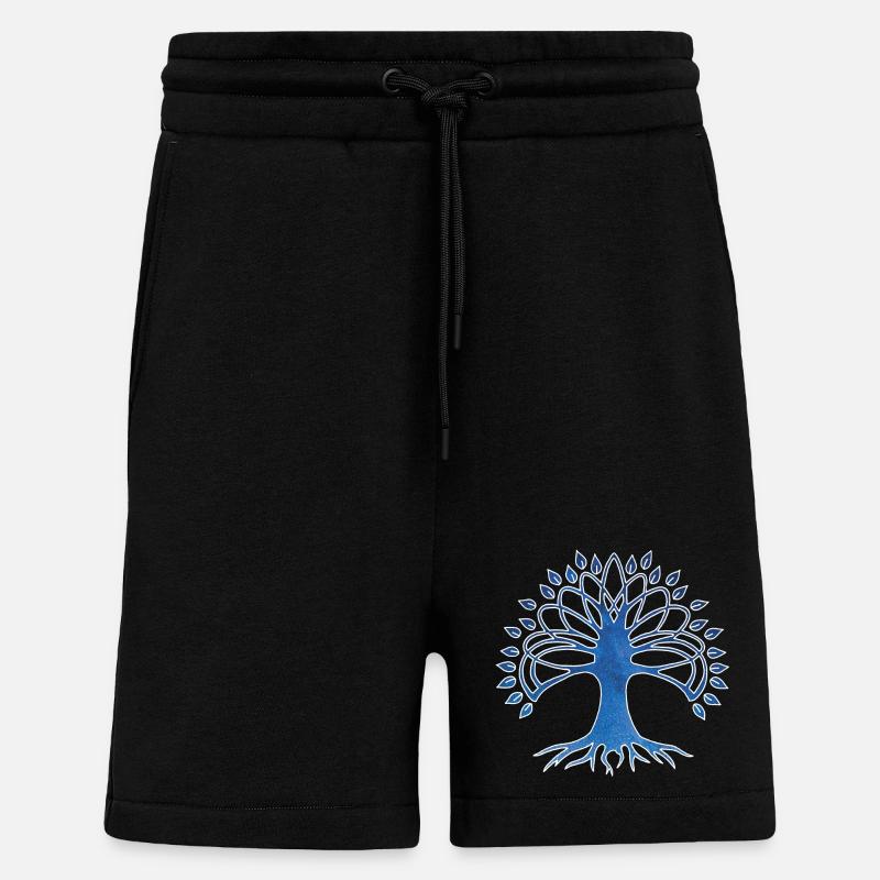 Lebensbaum und Sternenhimmel - Shorts - made by SPREAD - SOLID BLACK