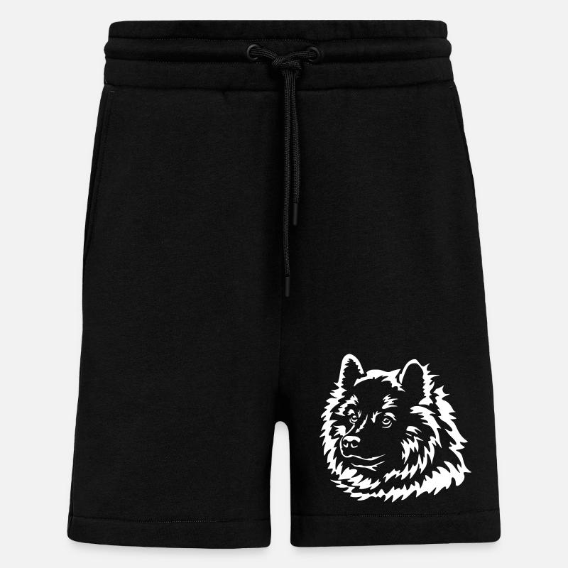 Eurasier Head « Black Edition » - Short bio décontracté fabriqué en UE - SOLID BLACK