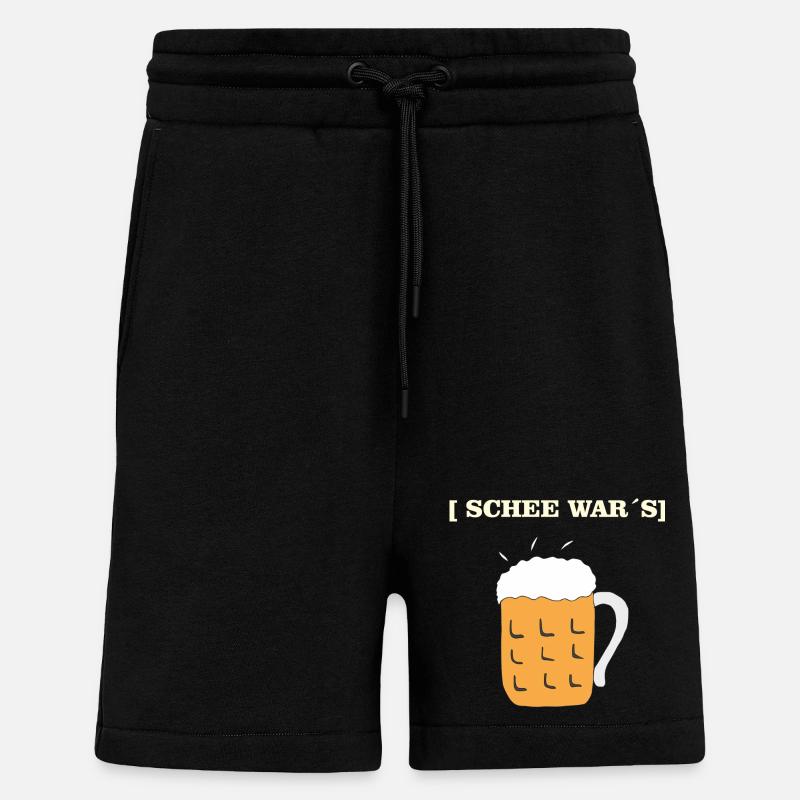 SCHEE WARS BIERKRUG - Shorts - made by SPREAD - SOLID BLACK