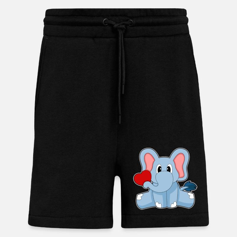 Elefant Herz - Shorts - made by SPREAD - SOLID BLACK