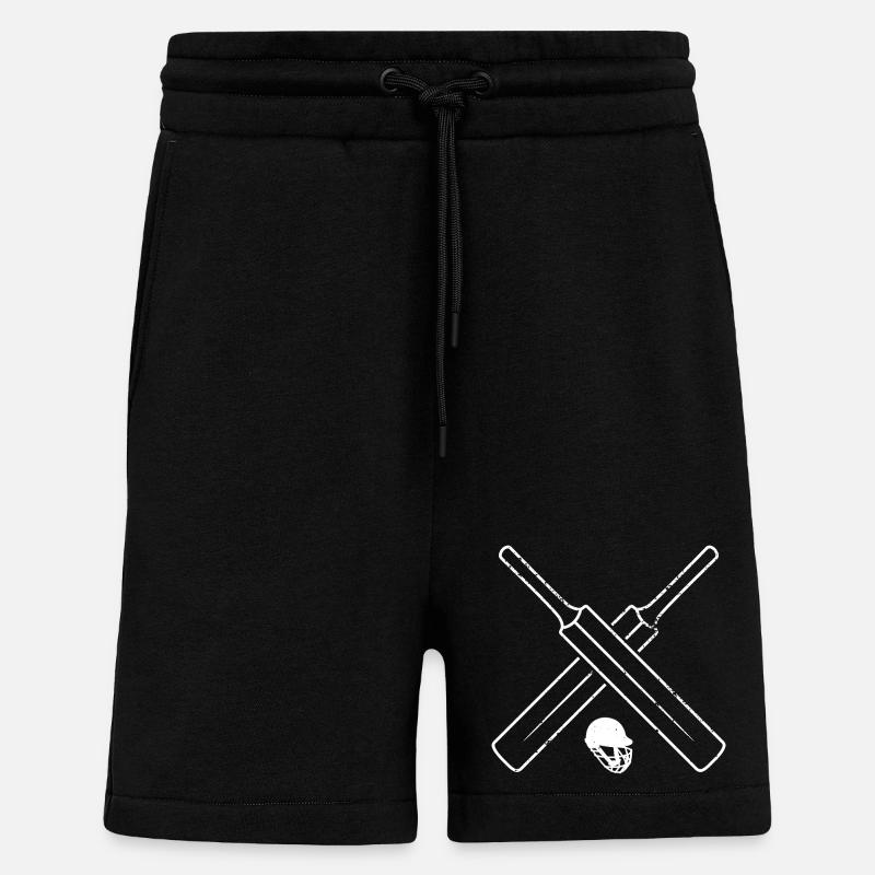 Cricket Schläger und Ball - Shorts - made by SPREAD - SOLID BLACK