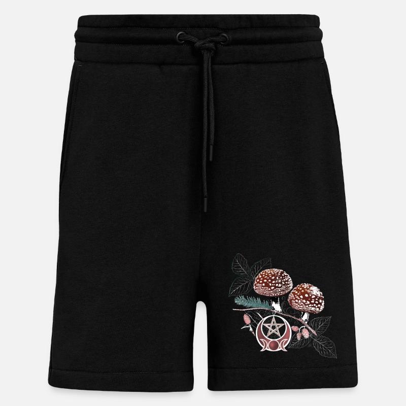 Toadstool Wicca Symbol Natural Magic Autumn - Shorts - made by SPREAD - SOLID BLACK