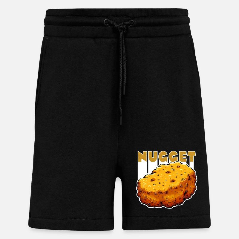 Nugget-Love Nugget de poulet - Short bio décontracté fabriqué en UE - SOLID BLACK