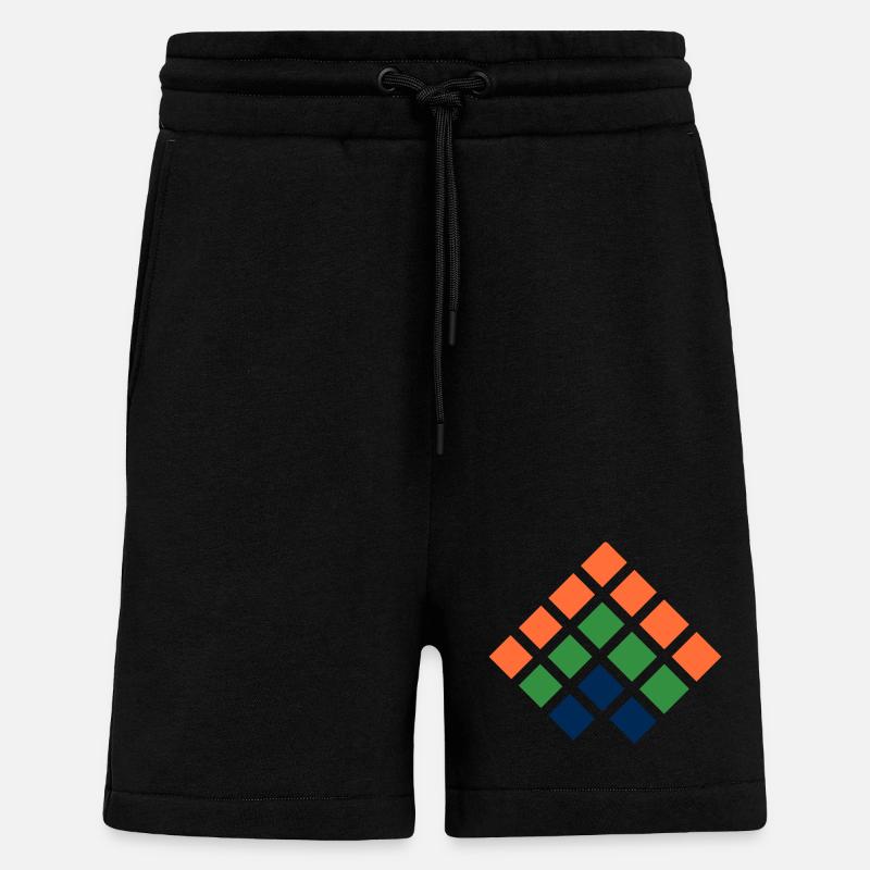 flèche mosaïque vers le haut - Short bio décontracté fabriqué en UE - SOLID BLACK