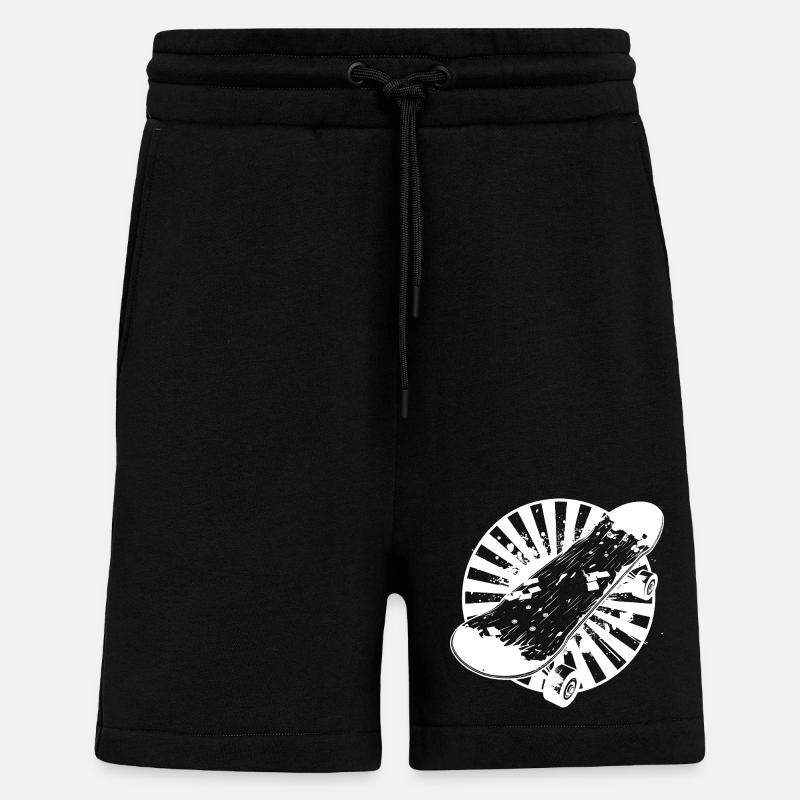 Skateboard Grafik - Shorts - made by SPREAD - SOLID BLACK