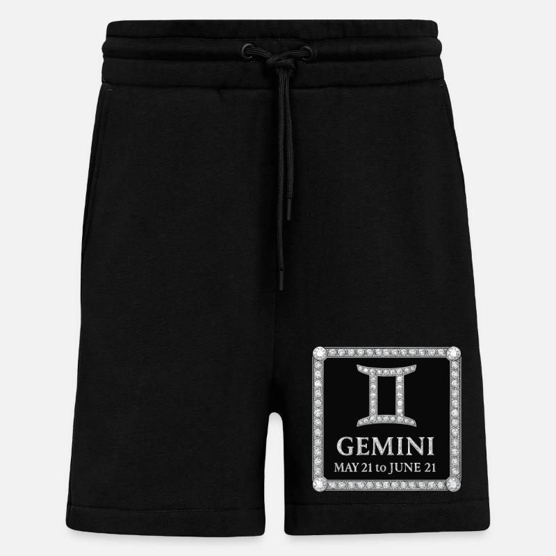 Sternzeichen Zwillinge - Shorts - made by SPREAD - SOLID BLACK