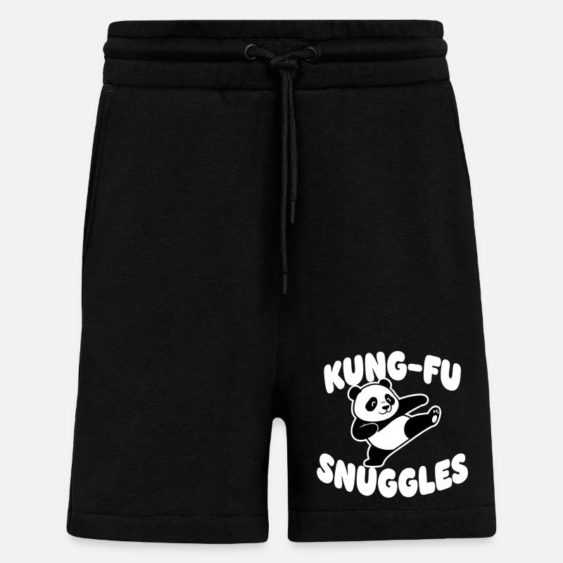 KungFu Panda Cuddle Kick - Shorts - made by SPREAD - SOLID BLACK