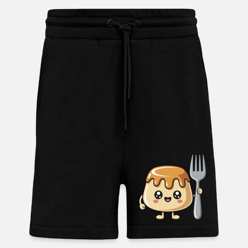 Pudding Mit Gabel - Shorts - made by SPREAD - SOLID BLACK