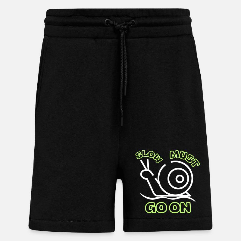 Slow must go on - Shorts - made by SPREAD - SOLID BLACK
