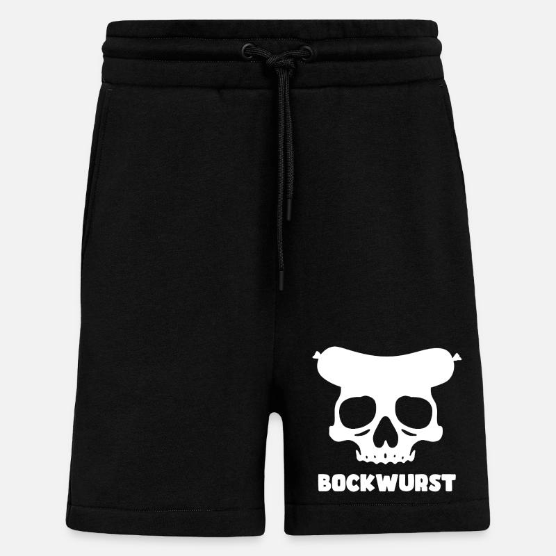 Bockwurst Skull Grafik - Shorts - made by SPREAD - SOLID BLACK