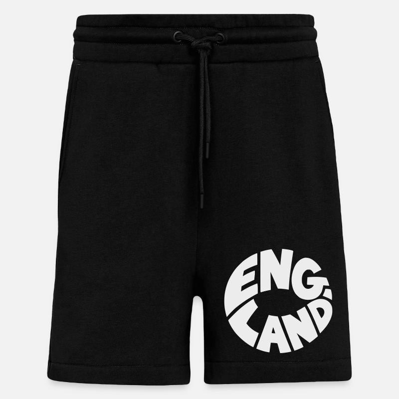 Engand Round Logo Printing Design - Shorts - made by SPREAD - SOLID BLACK