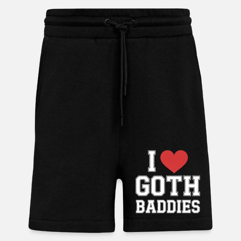 Ich Herz Goth-Bösewichte - Shorts - made by SPREAD - SOLID BLACK