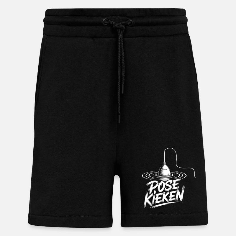 Angler Pose Design - Shorts - made by SPREAD - SOLID BLACK