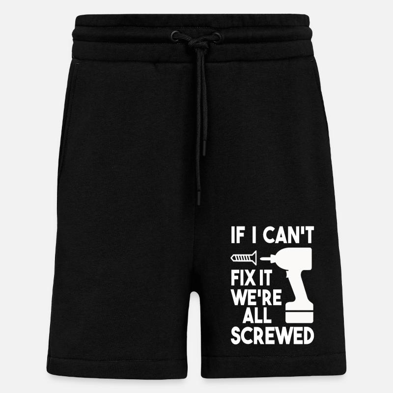 Handwerker Reparatur Heimwerker Techniker Geschenk - Shorts - made by SPREAD - SOLID BLACK