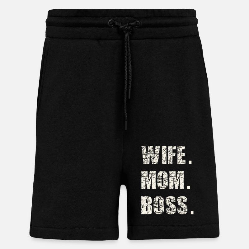 Ehefrau Mutter Chef - Shorts - made by SPREAD - SOLID BLACK