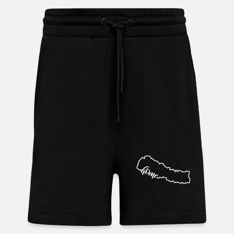 Nepal Kathmandu Home Gift - Shorts - made by SPREAD - SOLID BLACK