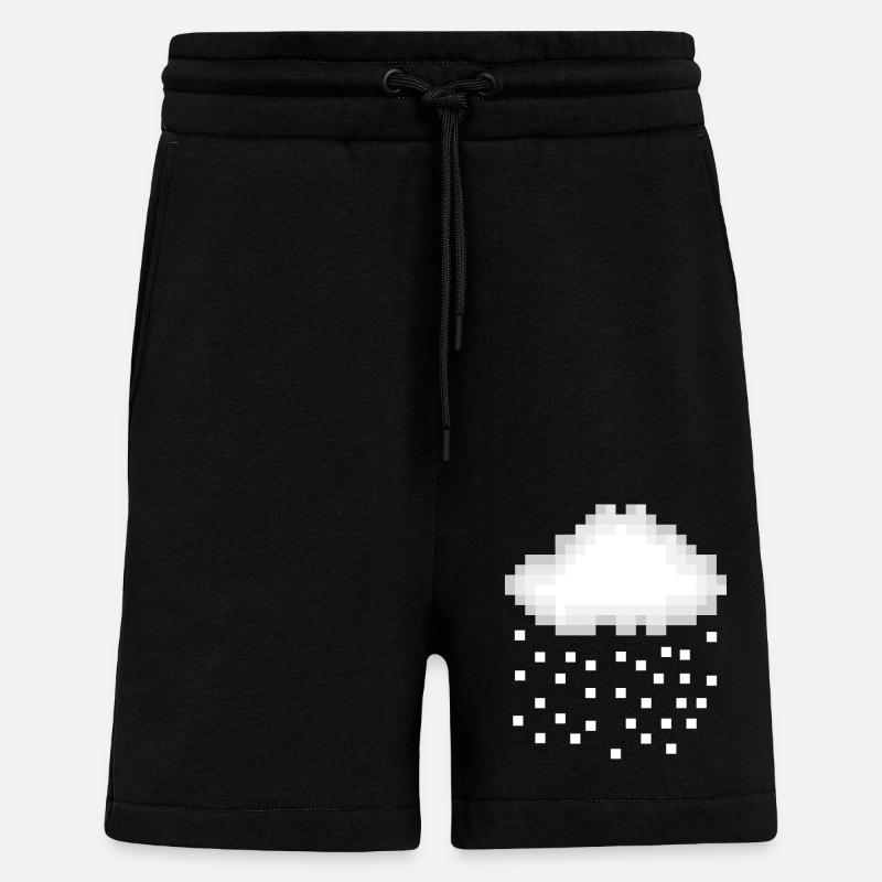 Les pixels de neige - Short bio décontracté fabriqué en UE - SOLID BLACK