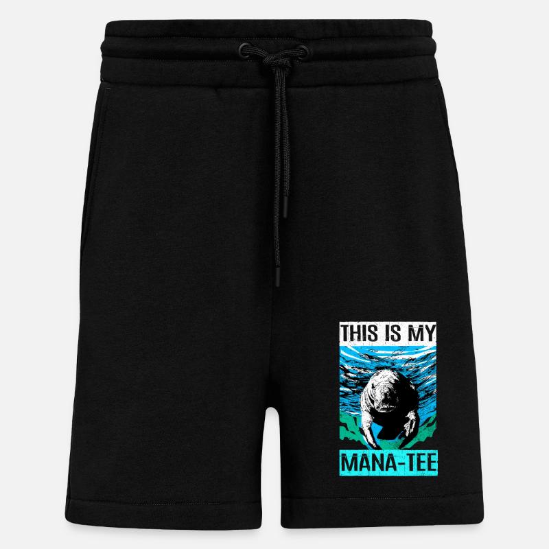 Vaches de mer - Short bio décontracté fabriqué en UE - SOLID BLACK