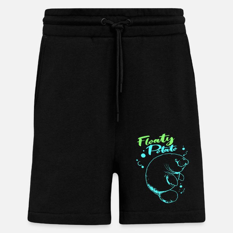 Vaches de mer - Short bio décontracté fabriqué en UE - SOLID BLACK