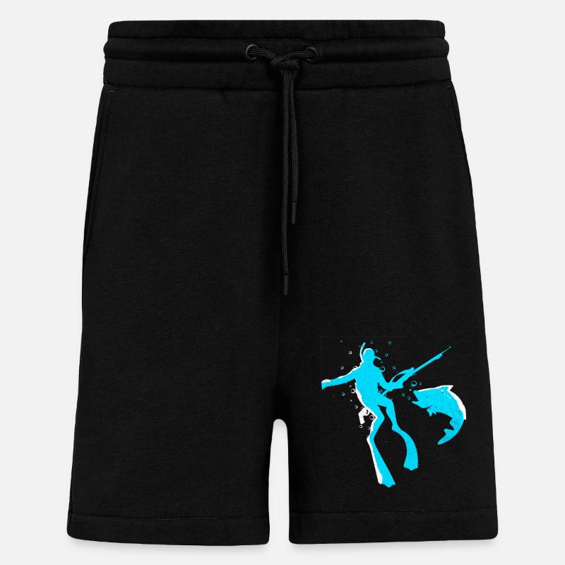 Pêche Harpon - Short bio décontracté fabriqué en UE - SOLID BLACK