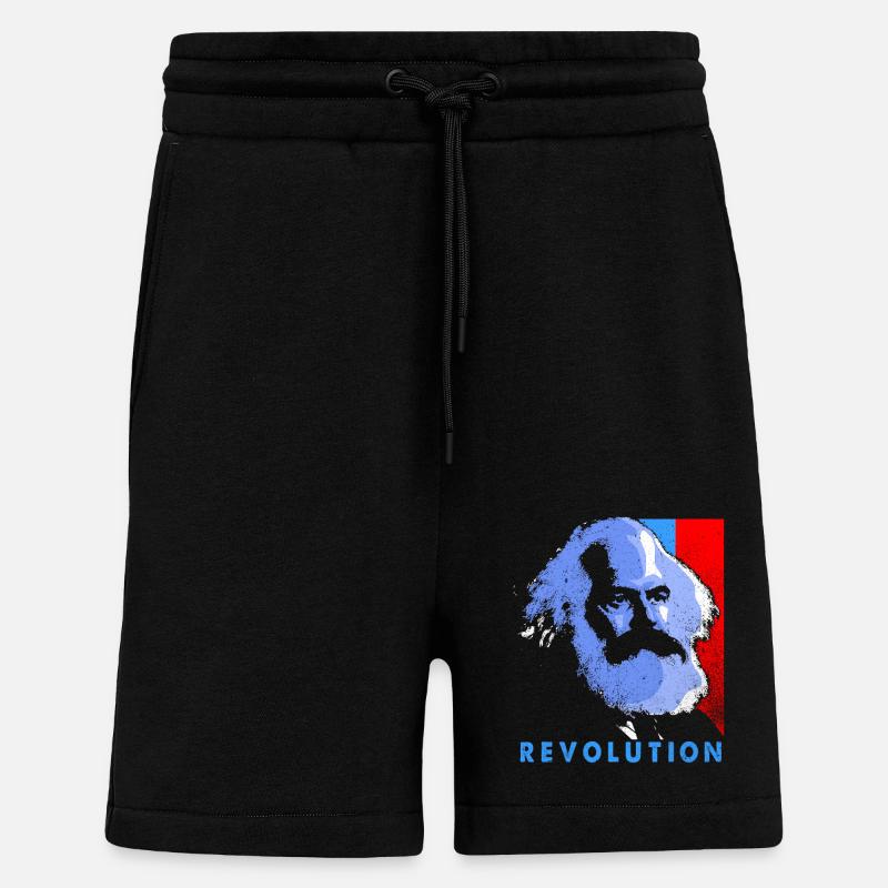 Communisme - Short bio décontracté fabriqué en UE - SOLID BLACK