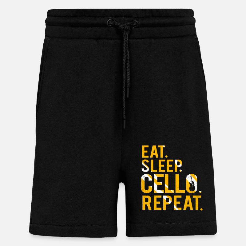 Violoncelle - Short bio décontracté fabriqué en UE - SOLID BLACK