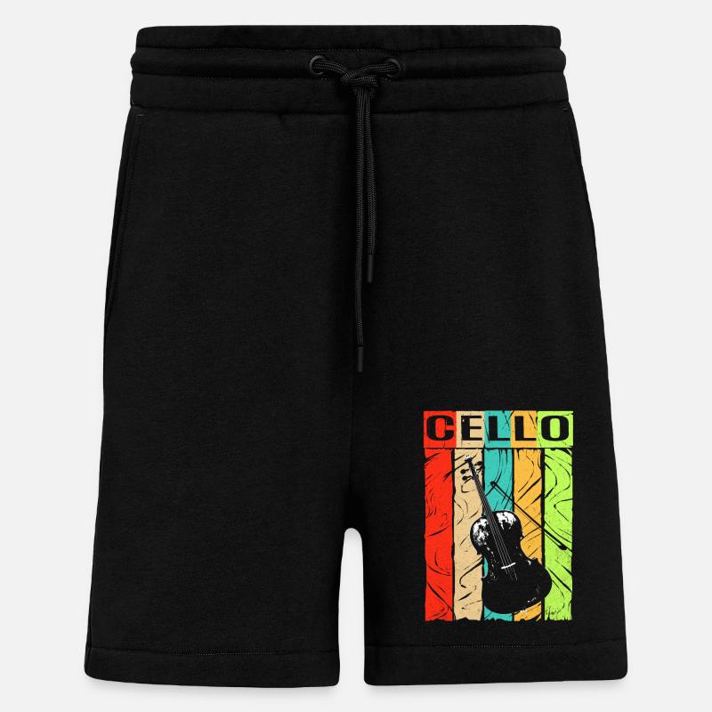 Violoncelle - Short bio décontracté fabriqué en UE - SOLID BLACK