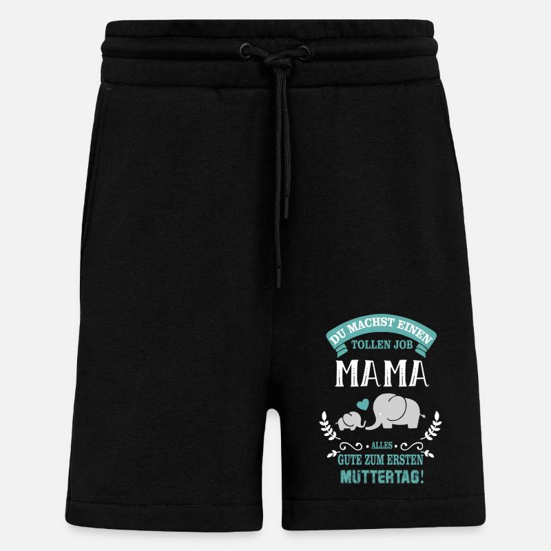 Muttertag Elefant - Shorts - made by SPREAD - SOLID BLACK