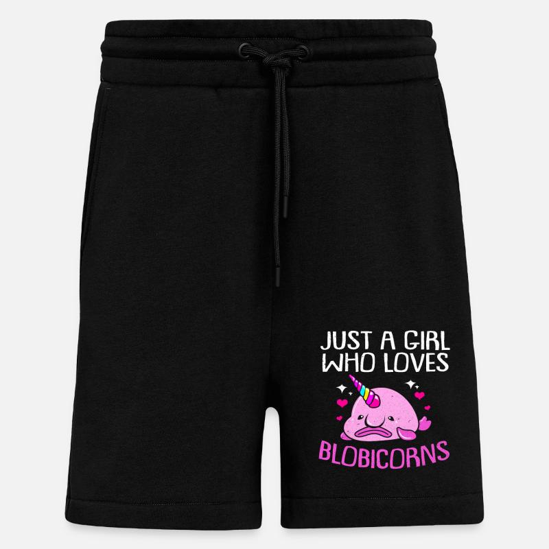 Blobfisch - Short bio décontracté fabriqué en UE - SOLID BLACK