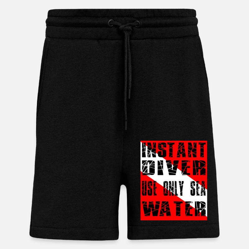 DIVER DE L’INSTANT - Short bio décontracté fabriqué en UE - SOLID BLACK