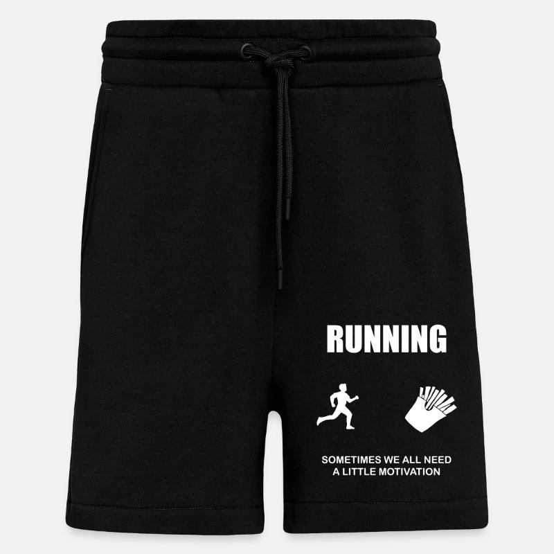 Course courses cadeaux - Short bio décontracté fabriqué en UE - SOLID BLACK
