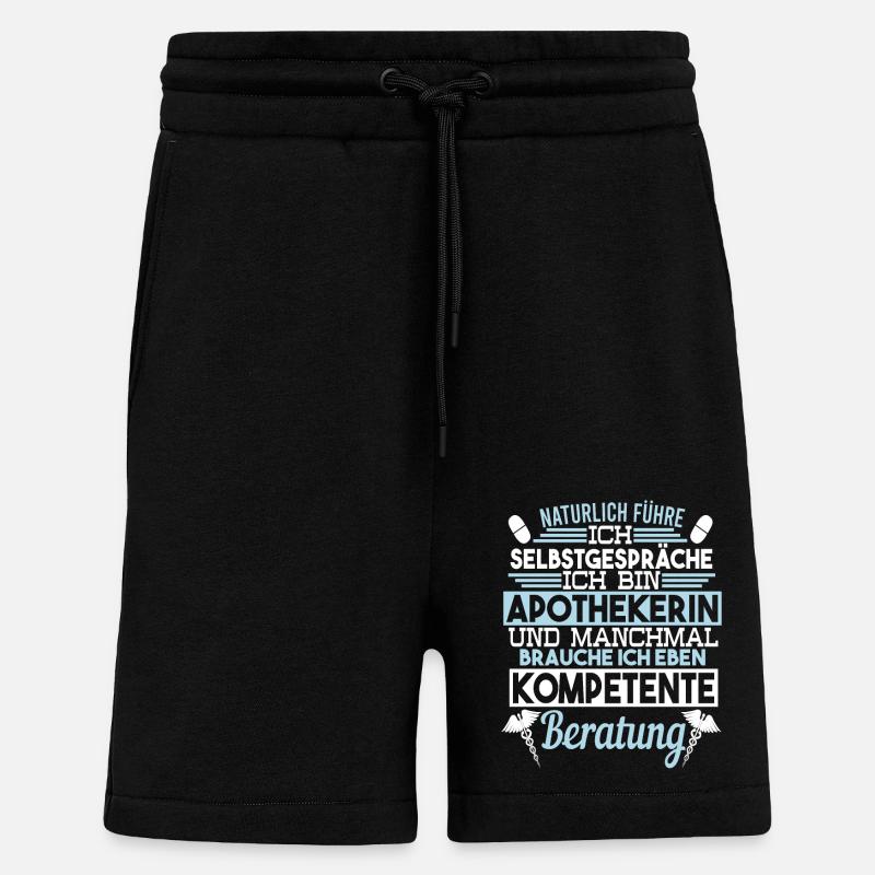 Pharmacist Self-talk competent advice - Shorts - made by SPREAD - SOLID BLACK