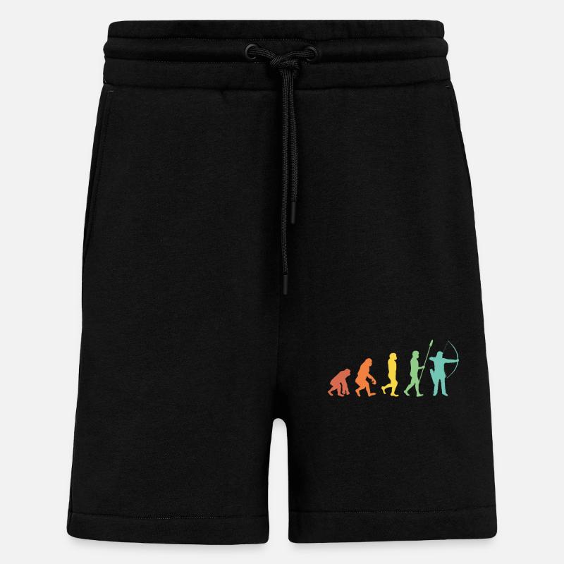 Evolution Bogenschießen Bogenschütze Pfeil Bogen - Shorts - made by SPREAD - SOLID BLACK