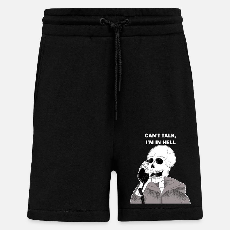 Funny saying skeleton skull gift - Shorts - made by SPREAD - SOLID BLACK