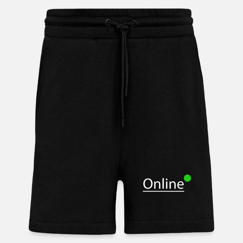 l'Internet - Short bio décontracté fabriqué en UE - SOLID BLACK