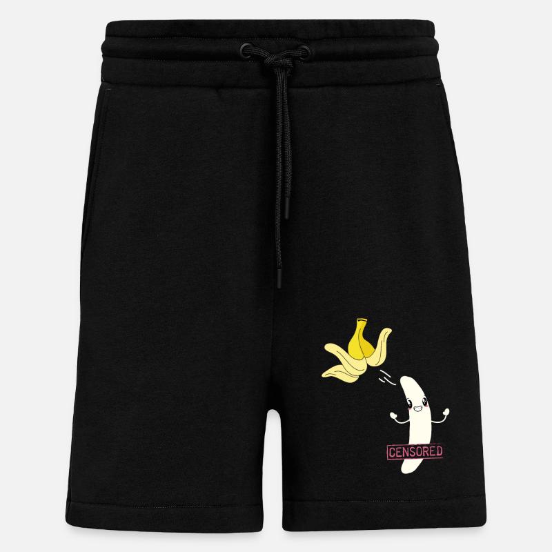 Censored Zensiert Banane - Short bio décontracté fabriqué en UE - SOLID BLACK