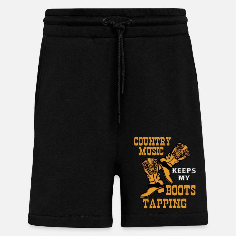 Line dancing, line dancing boots - Shorts - made by SPREAD - SOLID BLACK