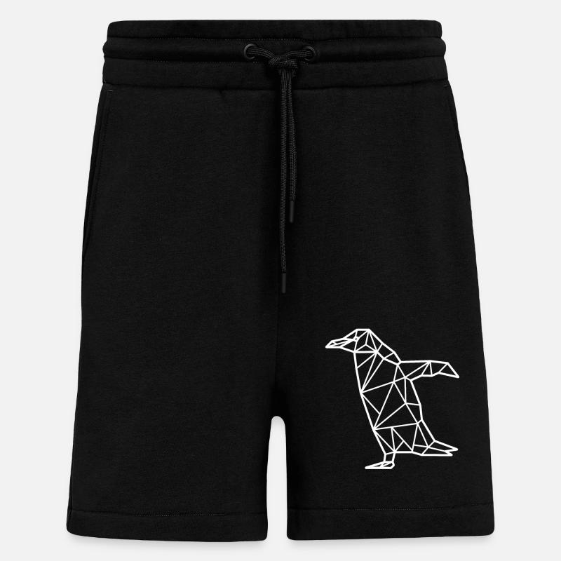 Pinguin Polygon - Shorts - made by SPREAD - SOLID BLACK