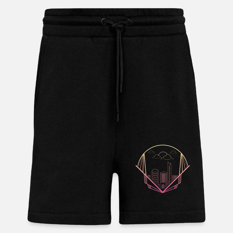 skyline - Shorts - made by SPREAD - SOLID BLACK