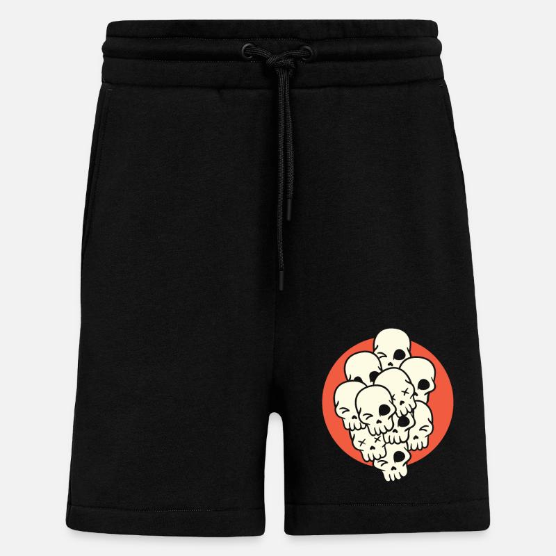 Skull - Shorts - made by SPREAD - SOLID BLACK