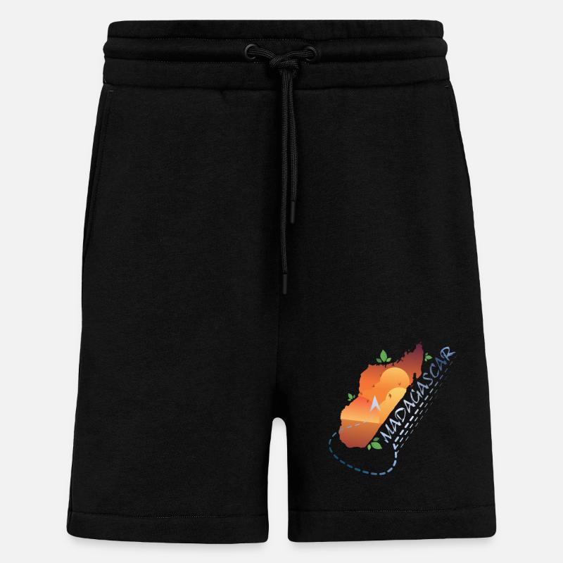 Madagascar - Short bio décontracté fabriqué en UE - SOLID BLACK
