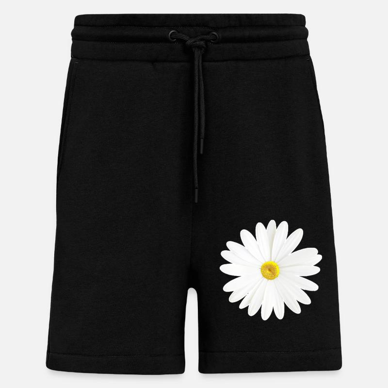 Gänseblümchen Weißes Blümchen Natur Geschenk - Shorts - made by SPREAD - SOLID BLACK