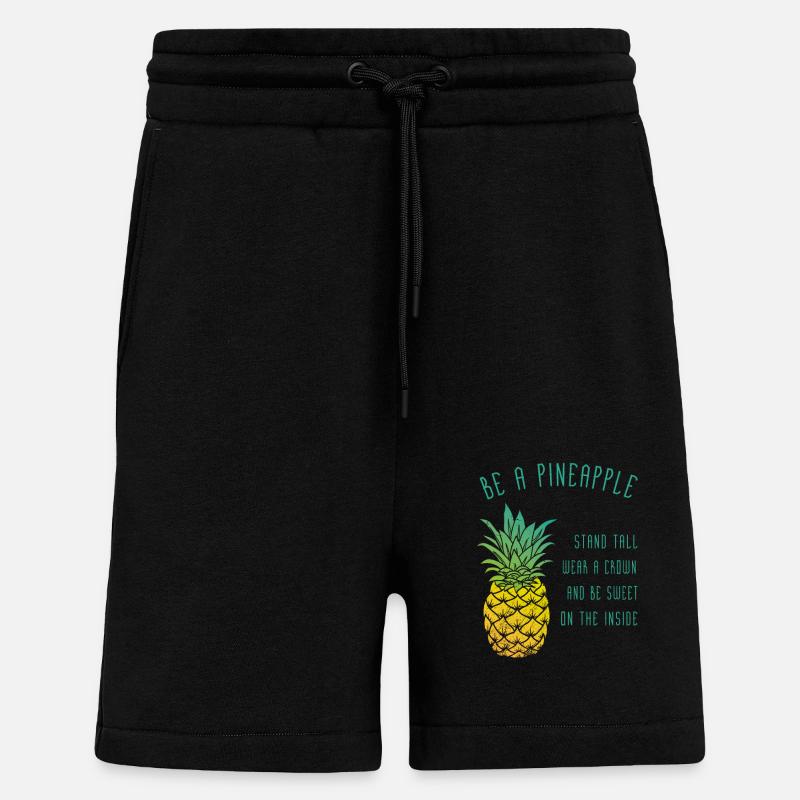 be a pineapple - Short bio décontracté fabriqué en UE - SOLID BLACK