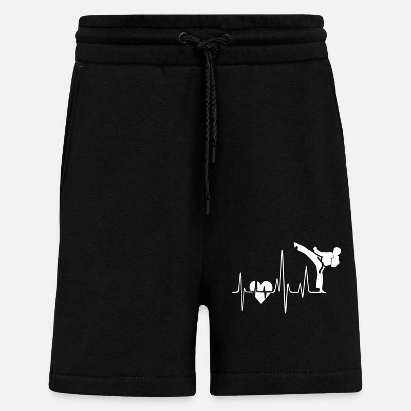 Karate Karate Herzschlag - Shorts - made by SPREAD - SOLID BLACK