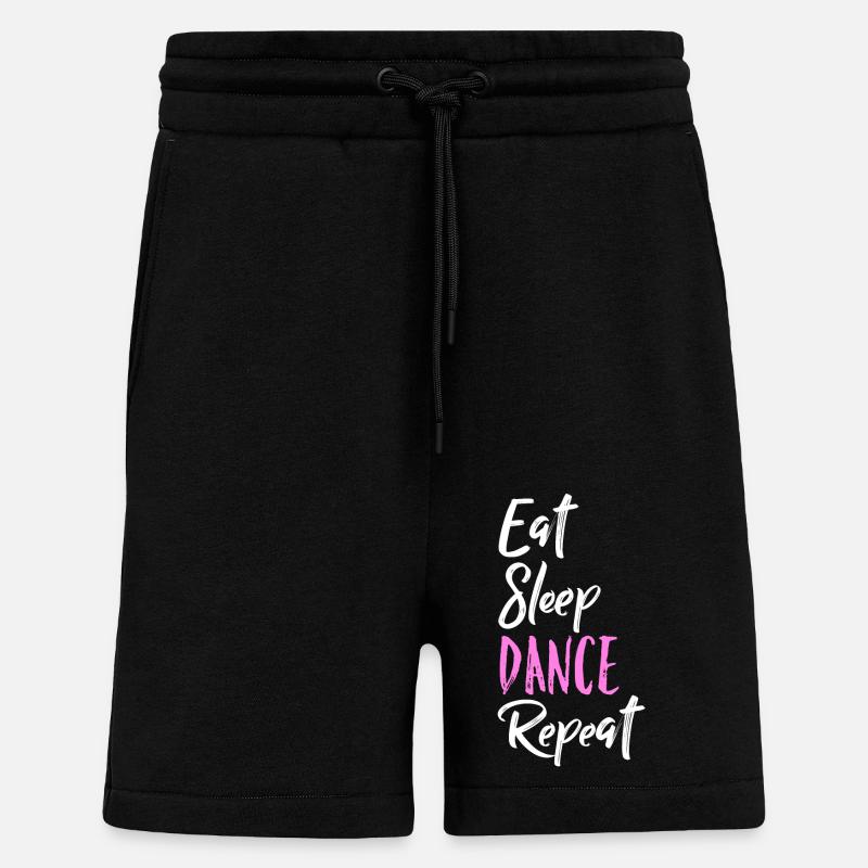 Eat Sleep Dance Repeat - Shorts - made by SPREAD - SOLID BLACK