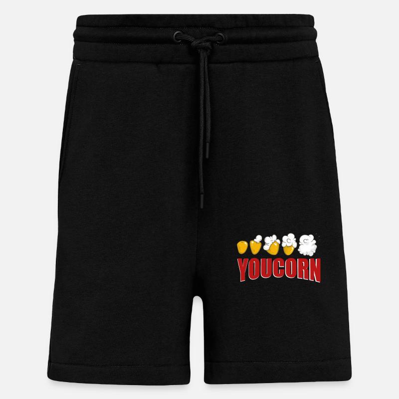 Popcorn saying - Shorts - made by SPREAD - SOLID BLACK