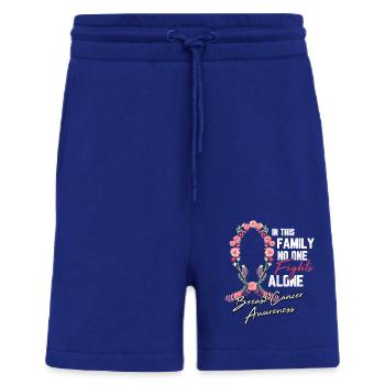 Brustkrebs Schleife Blume Kampf Chemo Geschenk - Shorts - made by SPREAD - Iconic Blue - Vorne