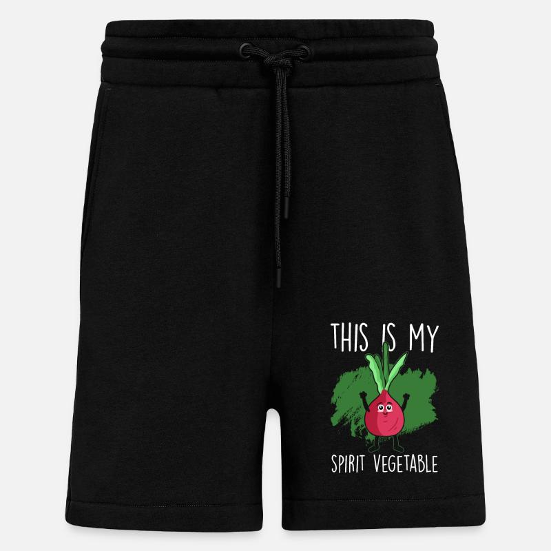 Rote Beete Spruch - Shorts - made by SPREAD - SOLID BLACK