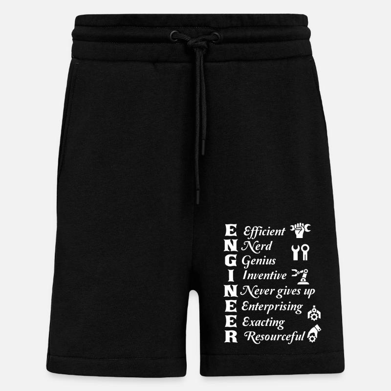 Engineer Things About Engineer - Shorts - made by SPREAD - SOLID BLACK