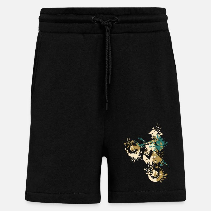 Éclaboussure de motocross - Short bio décontracté fabriqué en UE - SOLID BLACK